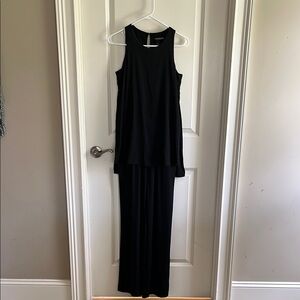 Black Sleeveless Top and Pants Set